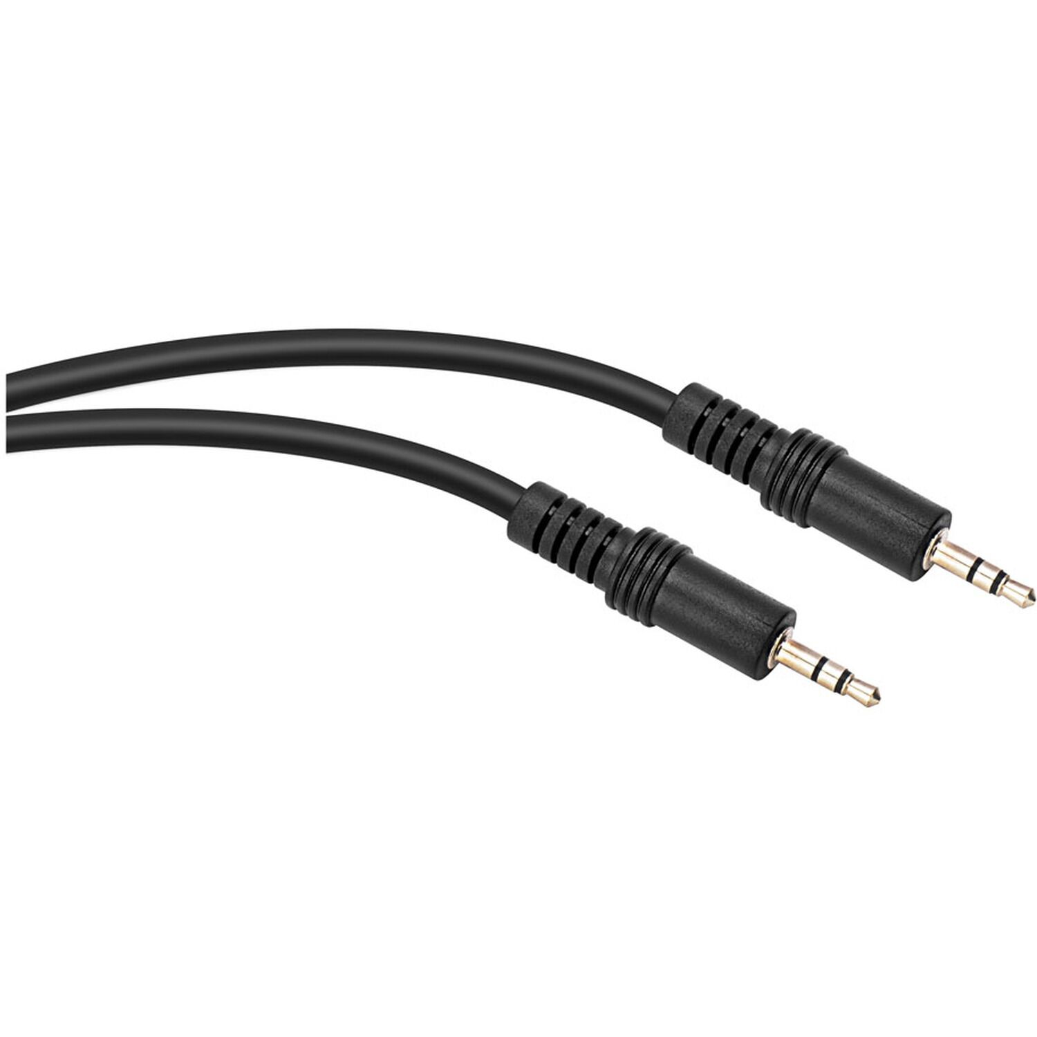 VIVANCO Hochwertige Audio Kabel, für Klinkenverbindung, Stereo, vergoldete Kontaktflächen, Extrem flaches Kabel, 2,5m